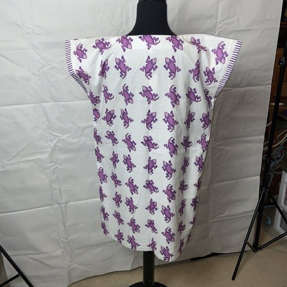 Brooke Wright Lightweight TCU Horned Frog Print Dress Sz Large HARD TO FIND- NWT - Picture 6 of 9